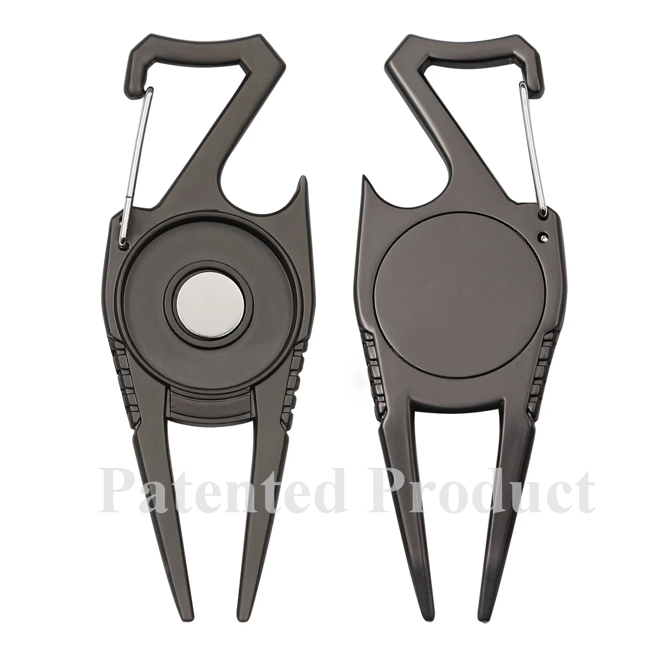 High Quality Multi-function Metal Golf Divot Repair Tool with Bottle Opener Brush Belt Clip and Magnet for ball marker