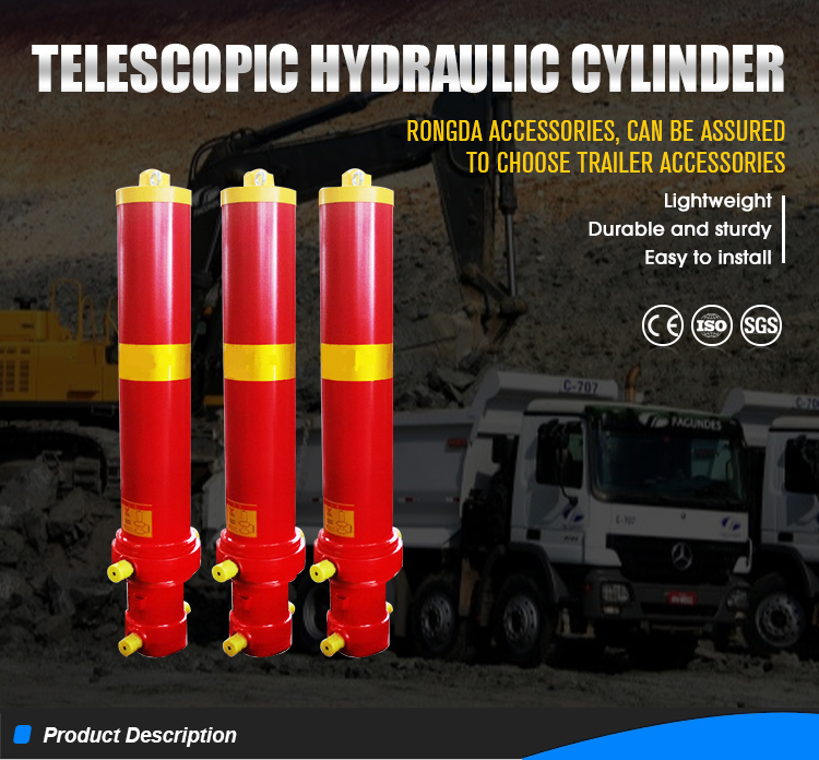 Custom Double Acting Telescopic Hydraulic Cylinder 100kg 6m Telescopic