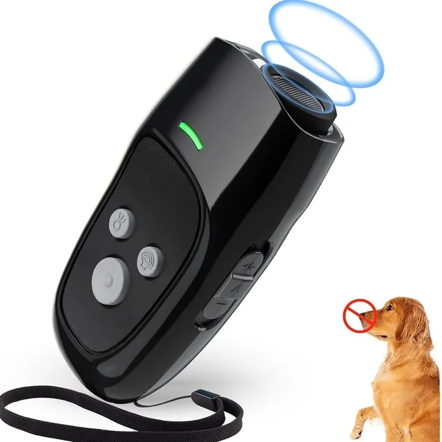 Custom Smart Ultrasonic Bark Control Device Handheld Outdoor Long-Distance Dog Repeller Pet Training Smart Bark Stopper for Dogs
