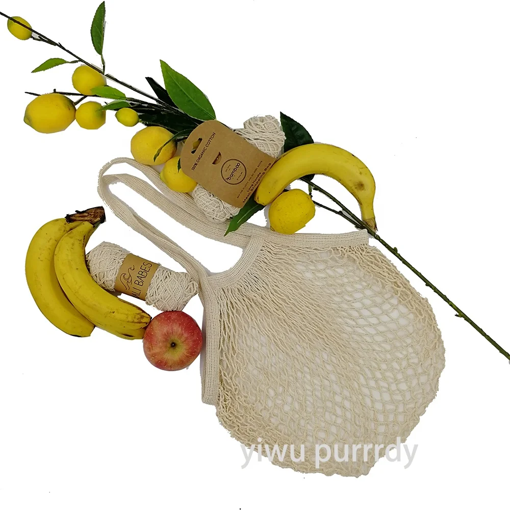 
Экологичная многоразовая продуктовая сумка SopurrrdyEco с пользовательским логотипом, нулевые отходы, многоразовая пляжная Сетчатая Сумка из 100% хлопка, крем 