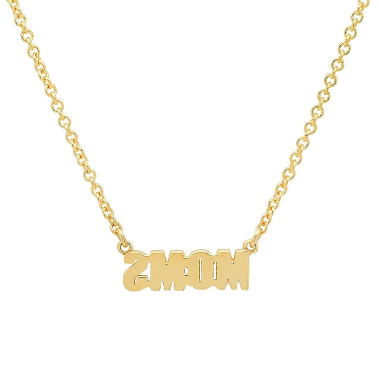 Kalung Nama Skrip Pave Zirkon Perak 