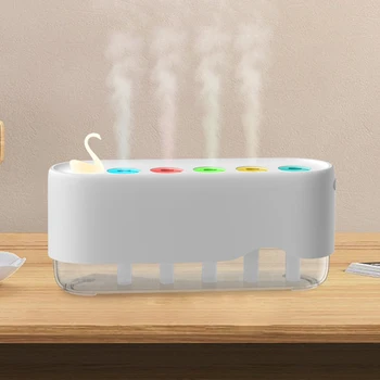 2025 Swan Design DC Humidifier,Creative Humidifier 5 Spray Mist Maker Humidifier with LED Light