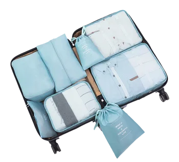 Wholesale Travel Organizer Packing Cubes Compression Set Travel Suitcase Luggage  Shoe Cubes Storage Bags Travel Bag