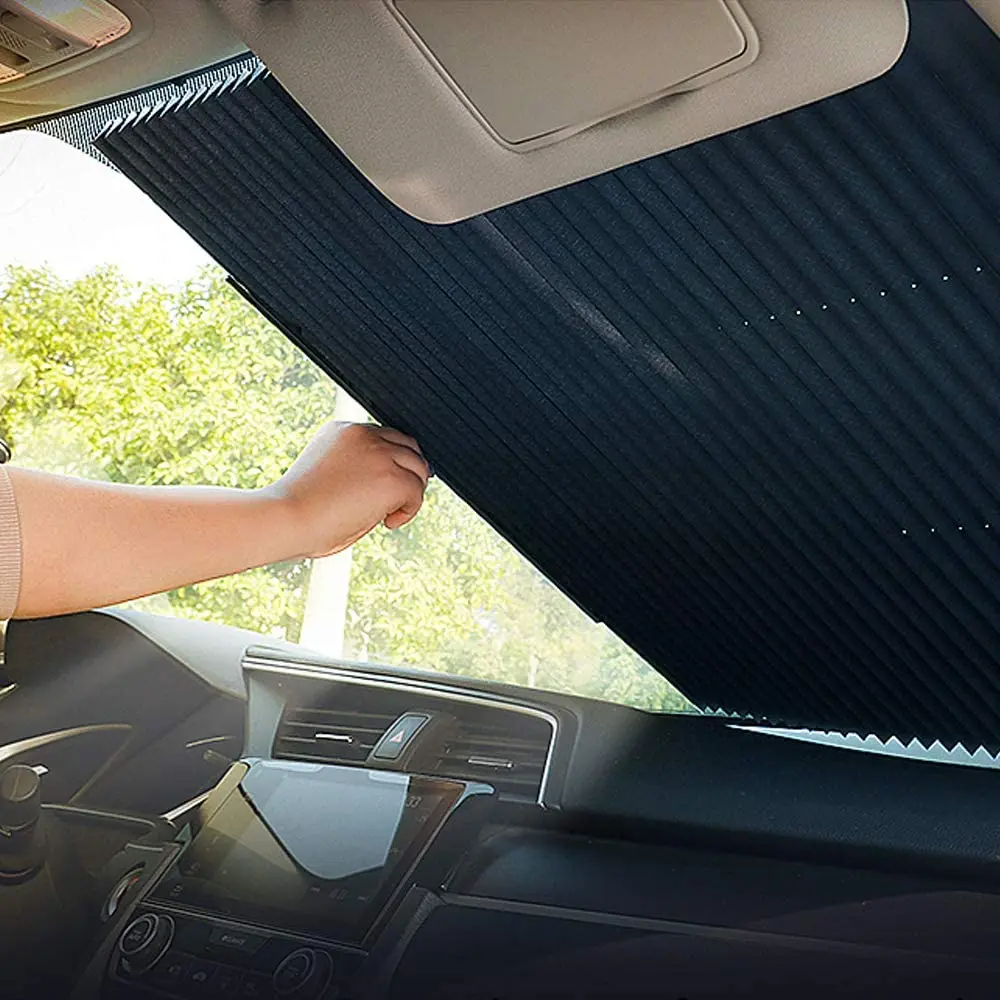 windshield sun shade retractable