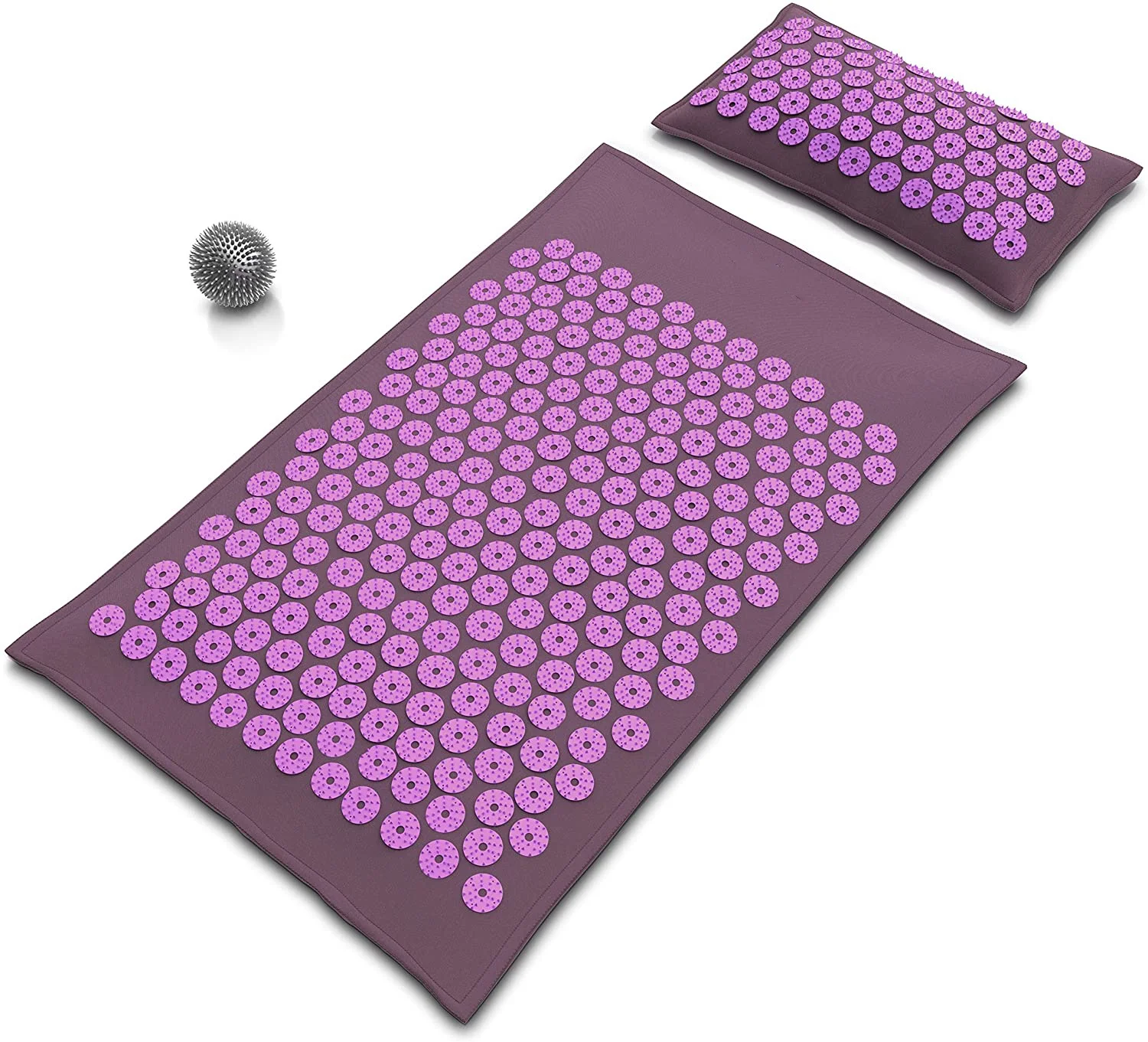 Eco Linen Custom Logo Exercise Yoga Massager Mat Pillow Set Spike Acupressure Mat Shakti Needle Mat Set With Spikes