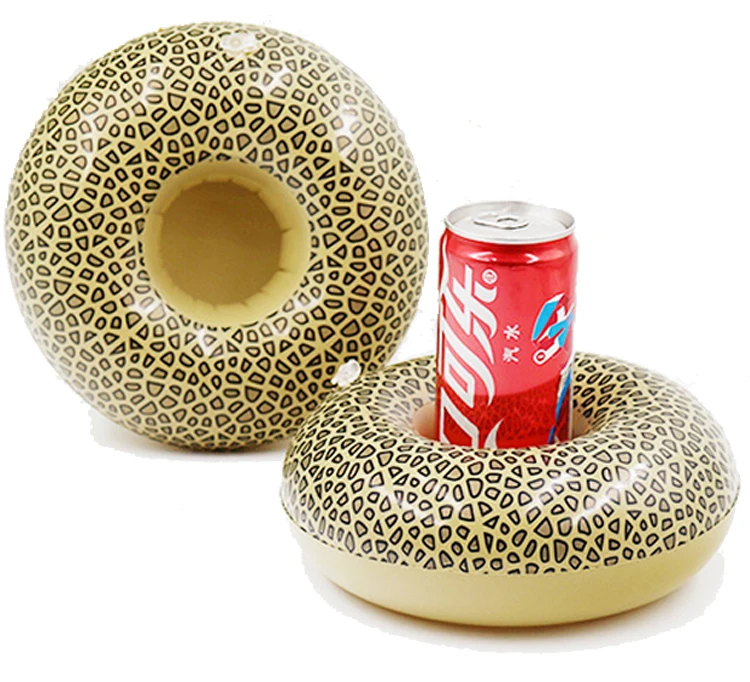Swimming Pool Inflatable Floating Beach Leopard Print Drink Cup Holder