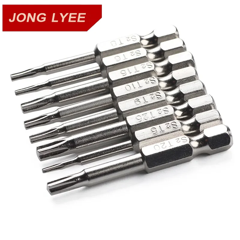 Jonglyee S2 Star Torx Bit Screwdriver Bits Driver Bit Magnetic 1/4