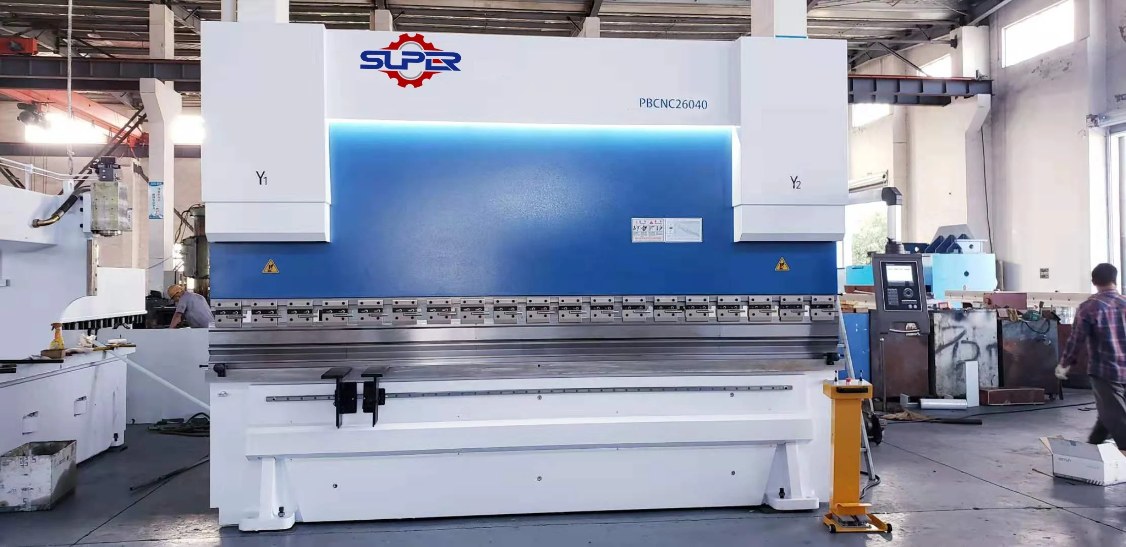 Torsion bar Estun E22 2 Axis Sheet Metal Steel Hydraulic Press Brake Bending Machine  CNC Controller