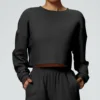 Maglia Nera Casual a Maniche Lunghe