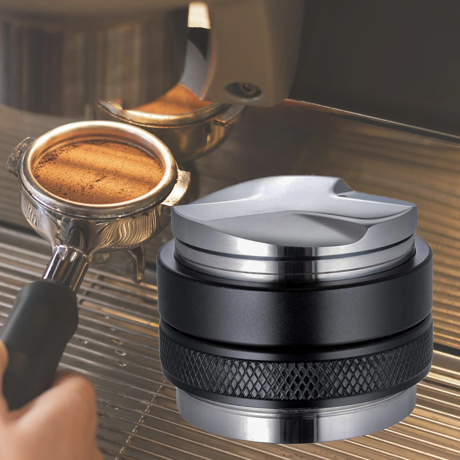 58mm Coffee Distributor & Tamper,Dual Head Coffee Leveler,Coffee