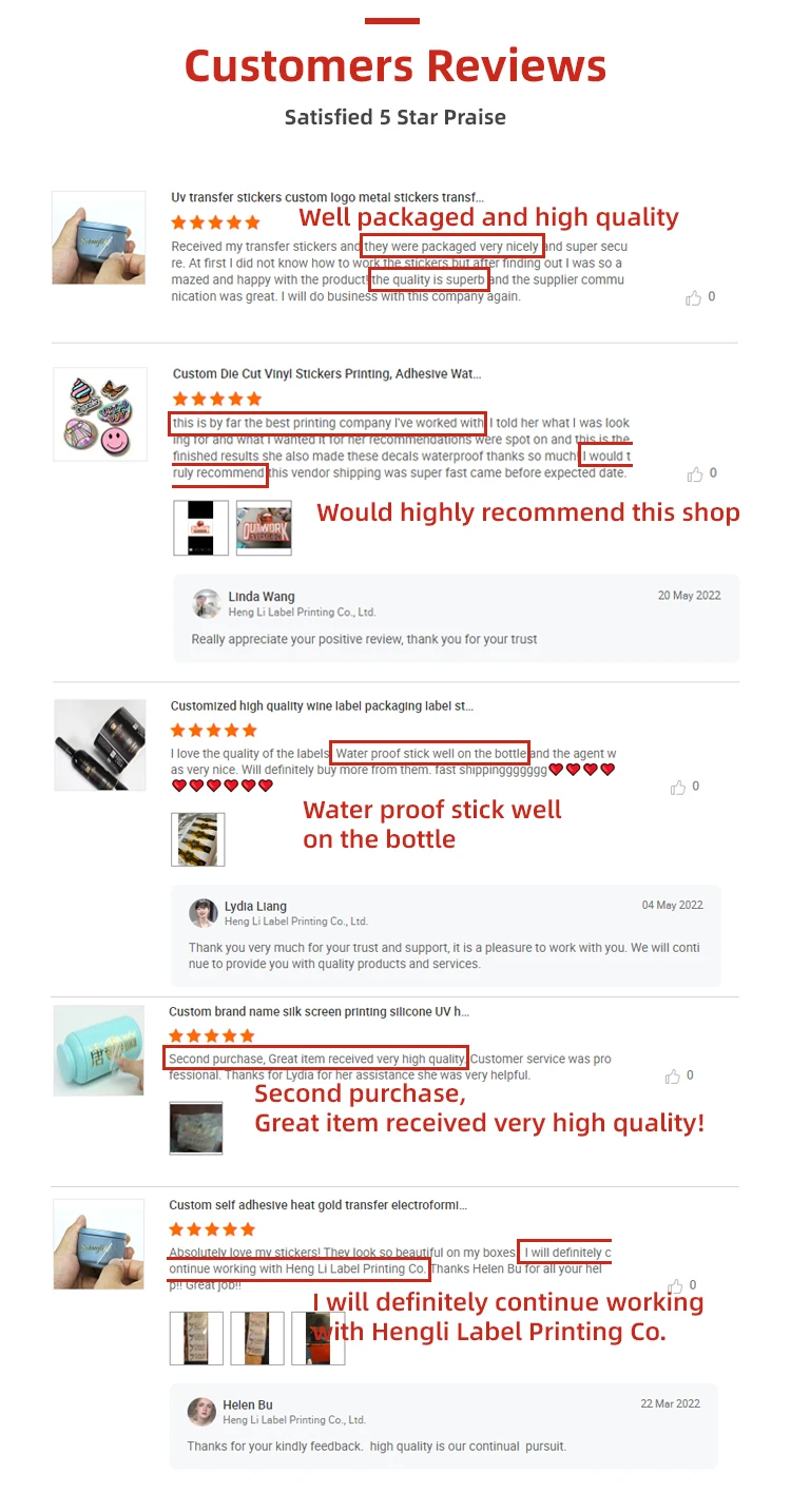 Custom Adhesive Waterproof Round Circle Logo Sticker Printing Roll