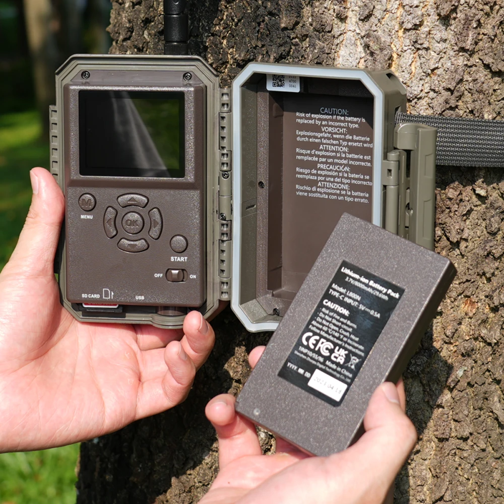 Gardepro X60P for European Rechargeable 8000Mah Lithium Battery Included 4G  Trail Camera 1080P 32Mp Hunting Game Camera
