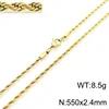 Oro MGBC288 Larghezza: 2,4 mm Lunghezza: 55 cm