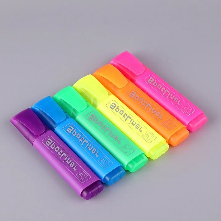 Bright Highlighters for Kisd Adults Writing Smoothly Drawing Fluorescent Pen Custom Highlighter Marker Set