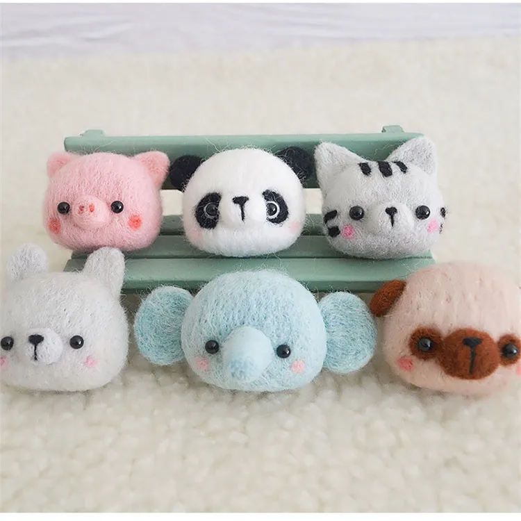 100% handmade wool felt animals crafts