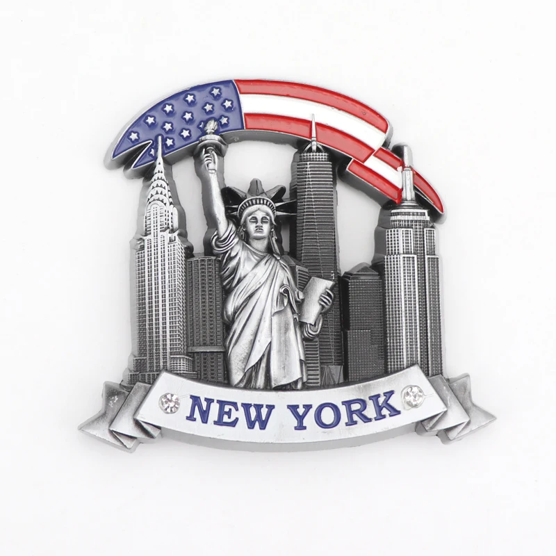 Freiheitsstatue Souvenir-Magnet - 10,2 Cm Handbemalt Aus Polyresin, New York Dekoration