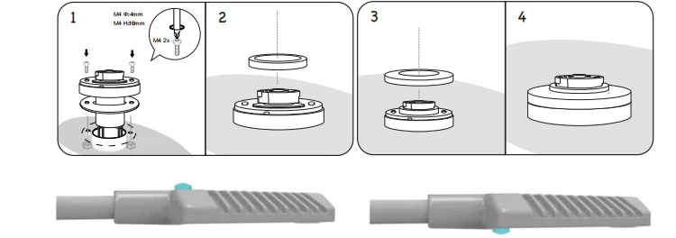 JL-700K4, JL-700K5 Zhaga Socket with Panel Bracket