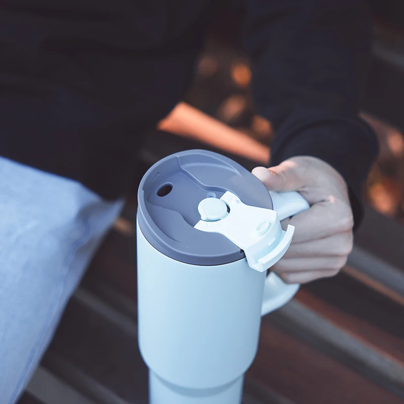 Factory Price 2 in 1 Office Pretty 30oz 40 oz Travel Mug Car Outdoor Custom Coffee Tumbler Coffee Cup with Lid Handle 40oz