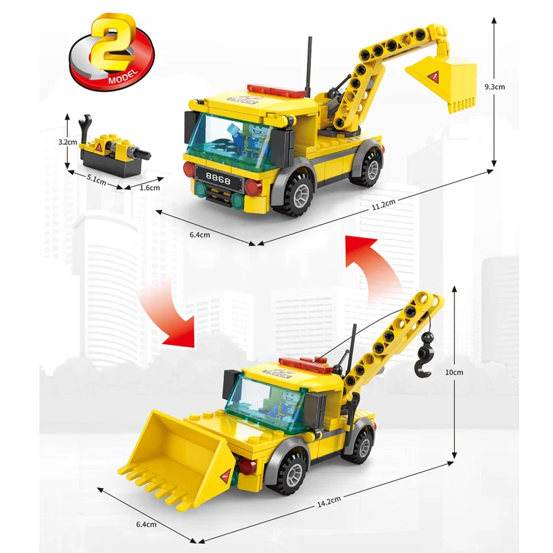 2024 Hot Selling Kids Mini Model Diy Brick Toys Engineering Series Building Blocks Sets Construction Workers Educational Toys