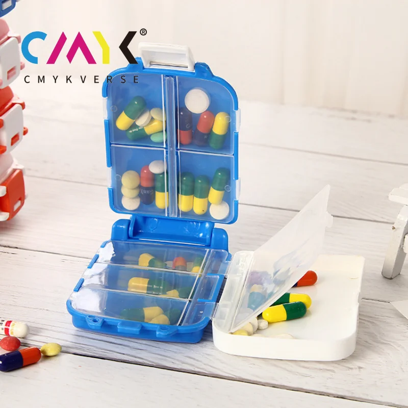 Многоцветный круглый квадратный Мини Портативный 7 дней Еженедельный дозатор таблеток