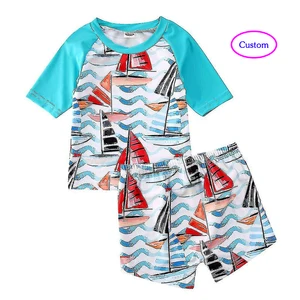 Oeko Tex Toddler Swimsuit Boy Bathing Suits UV SPF Kids Swim Set Customised Summer Beach UPF 50 Baby Swimwear