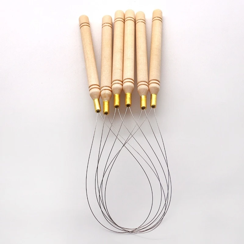 Micro Ring Loop Threader Hair Extension Tools Wooden Holder Thread Pulling  Needle for Stick I Tip Hair - China Hook Needles and Loop Threader price