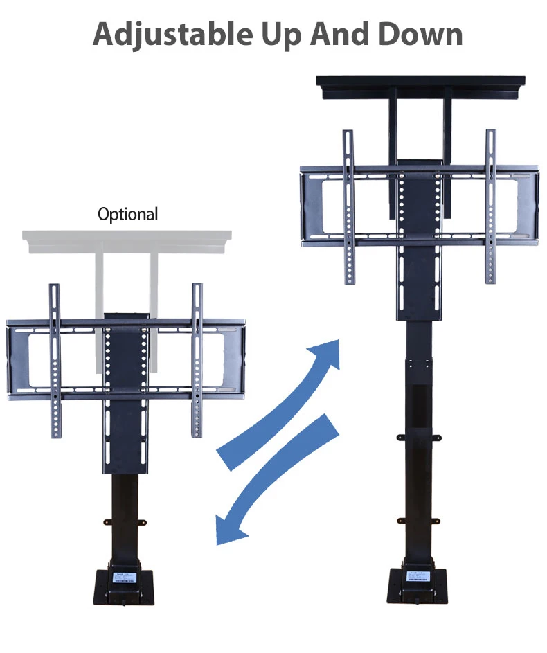Modern Motorized Tv Bracket Electric Tv Lift Stand For 42" 70 Screen