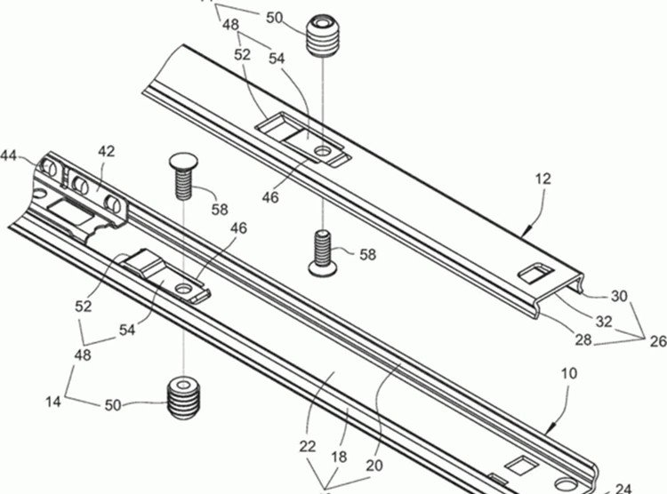 Heavy Duty Industrial Drawer Slide Rail Machine 53mm Cabinet Sliding ...