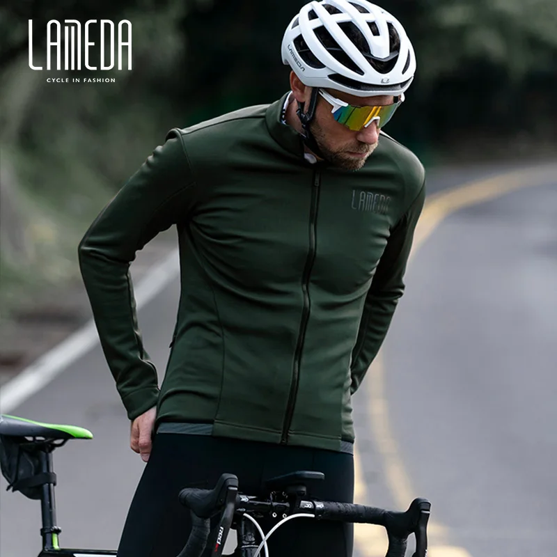 LAMEDA Green & Black Men's Winter Cycling Jacket - Thermal