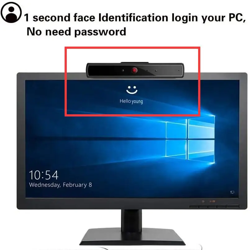 1080P Windows Hello IR Webcam With Face Recognition Built in Microphone for Laptop Desktop