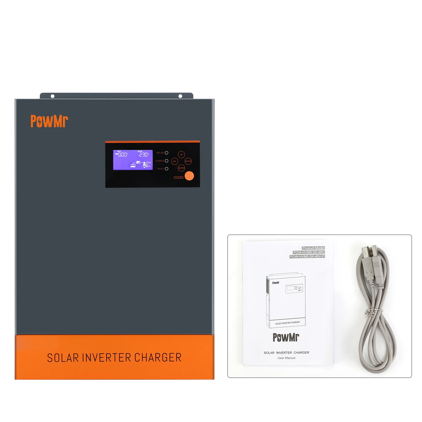 Powmr New 6.2kw 48v Hybrid Solar Inverter 230vac Support Parallel Pure ...