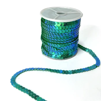 3MM 4MM 6MM Sequins Tape Paillette Ribbon Sequin Band with recycled sequin attached for dress decoration