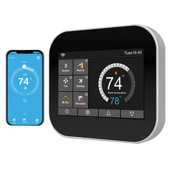 WiFi Smart Thermostat for Home Hotel Office Building FCU 2 PIPE / 4 PIPE for HVAC, AC + Electric for Heating