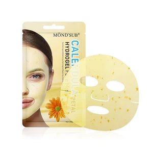 MOND'SUB OEM Calendula Petal Moisturizing Functional Facial Mask Hydrating Crystal Collagen Korean Hydrogel Face Mask Sheets