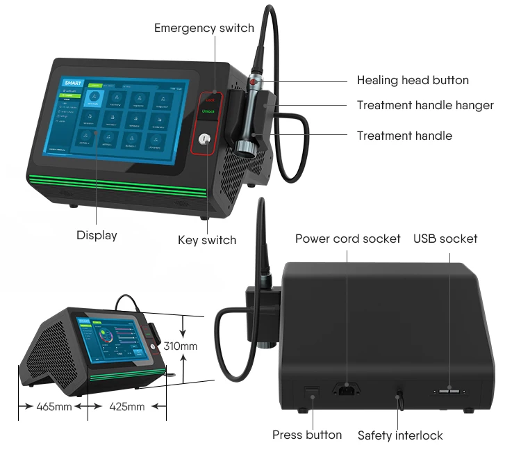 Class 4 Laser Therapy System of Veterinary Use Therapy Laser for Horse 810nm 980nm 1064nm High Power Laser Therapy Machine