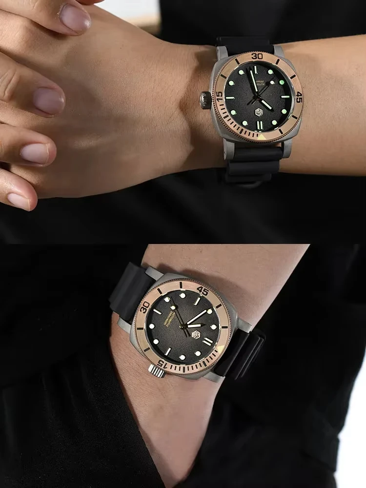 San Martin 42mm Retro Titanium Diver Watch - NH35 Automatic