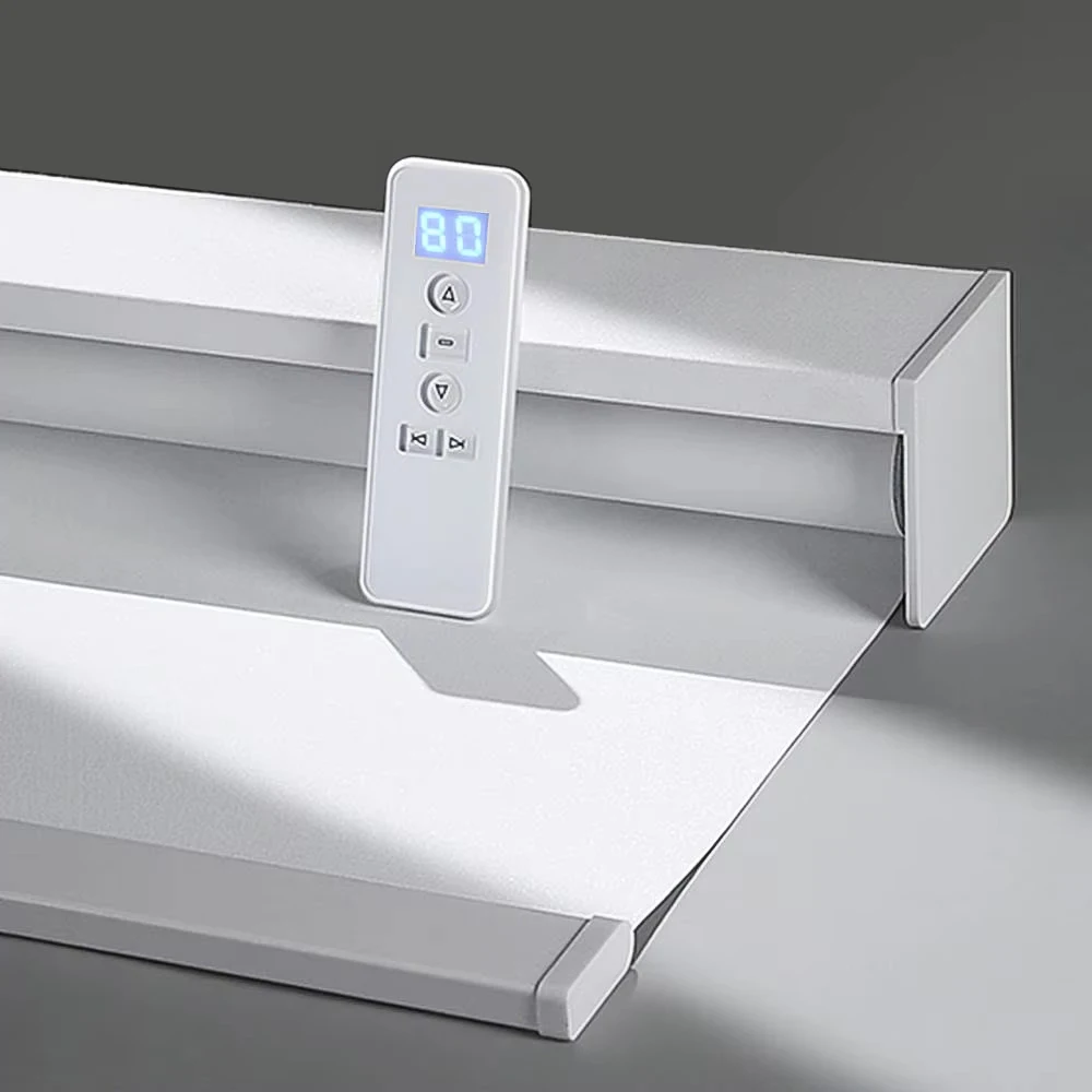 Hande Custom Remote Control Spring Smart Tuya Automatic Motorised Sunscreen Electric Wifi Pvc Roller Roller Blinds  for Window