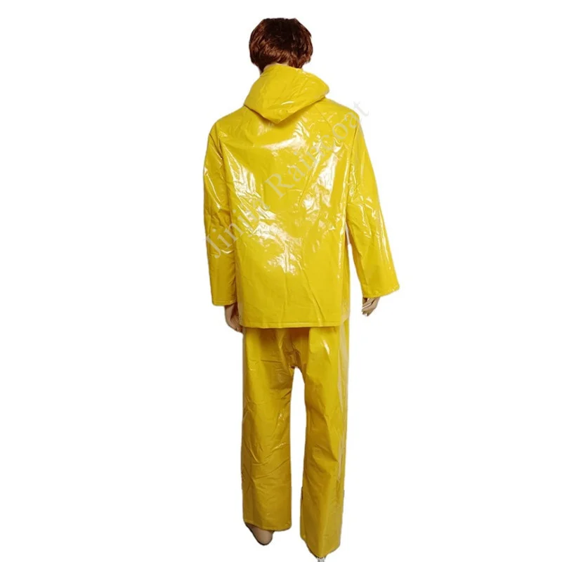 Durable Yellow PVC Rain Suits for Heavy Duty Outdoor Use