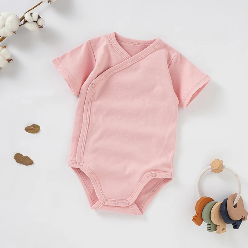Wholesale 100% Organic Cotton Kimono Baby Romper Organic Baby