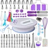 Purple 137-piece turntable set