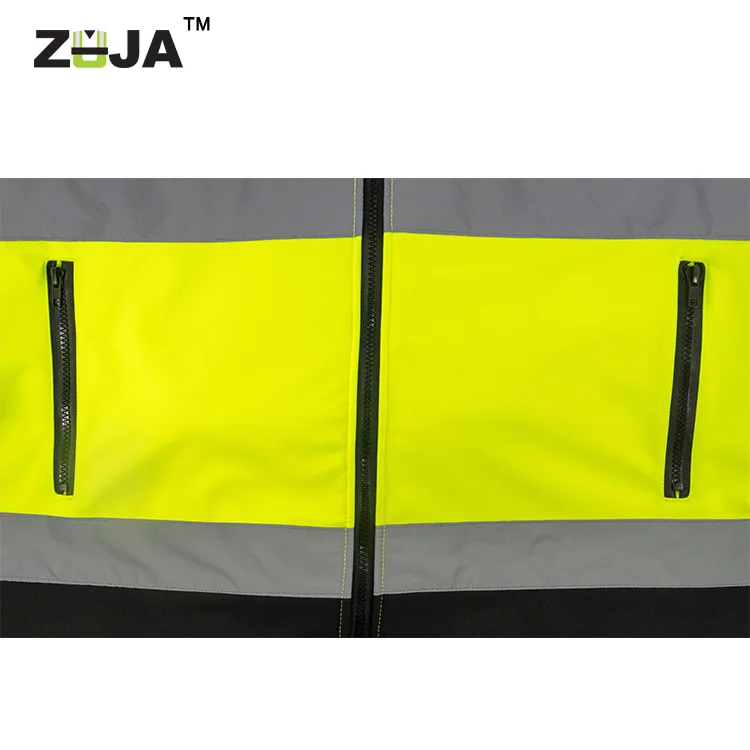 Waterproof Lightweight SoftShell Reflective Hi Vis Construction Safety Jacket