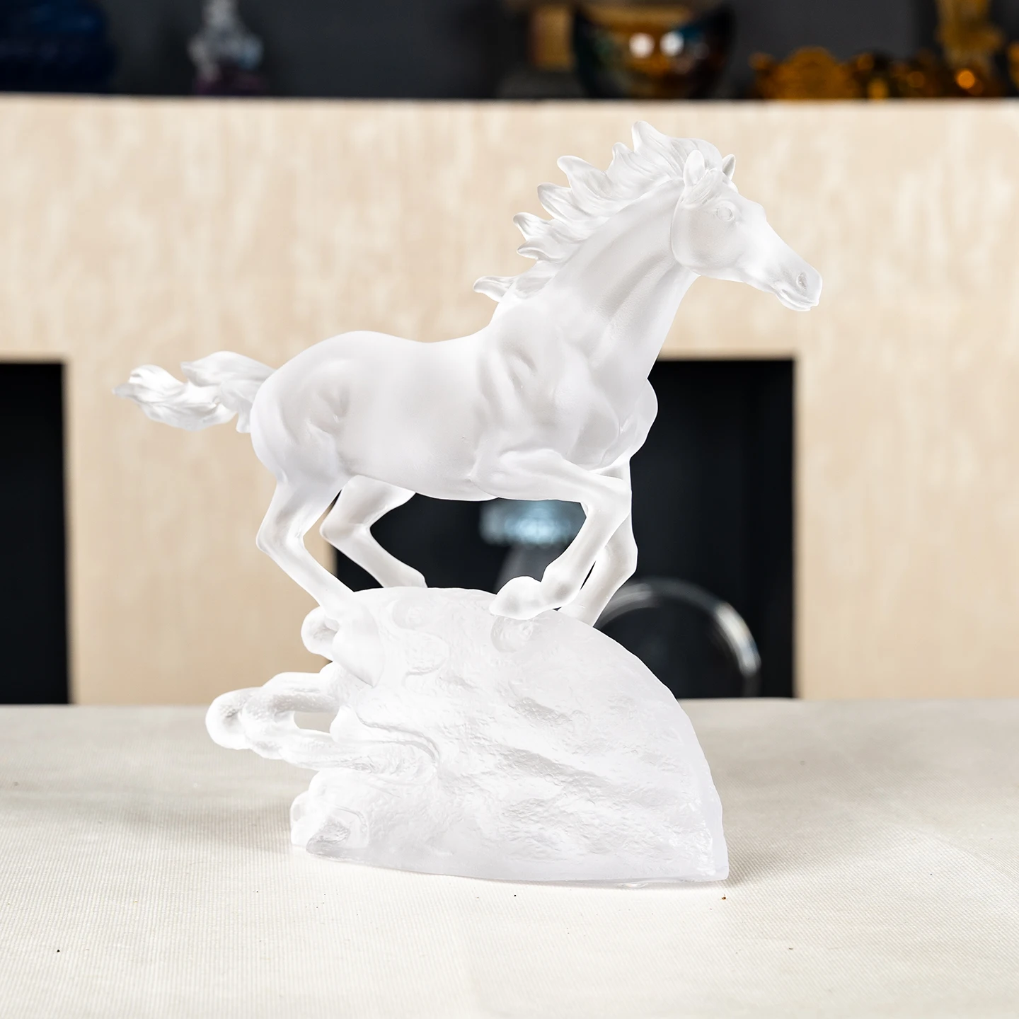 product new product glazed glass realistic artwork auspicious exquisite decoration horse model-9
