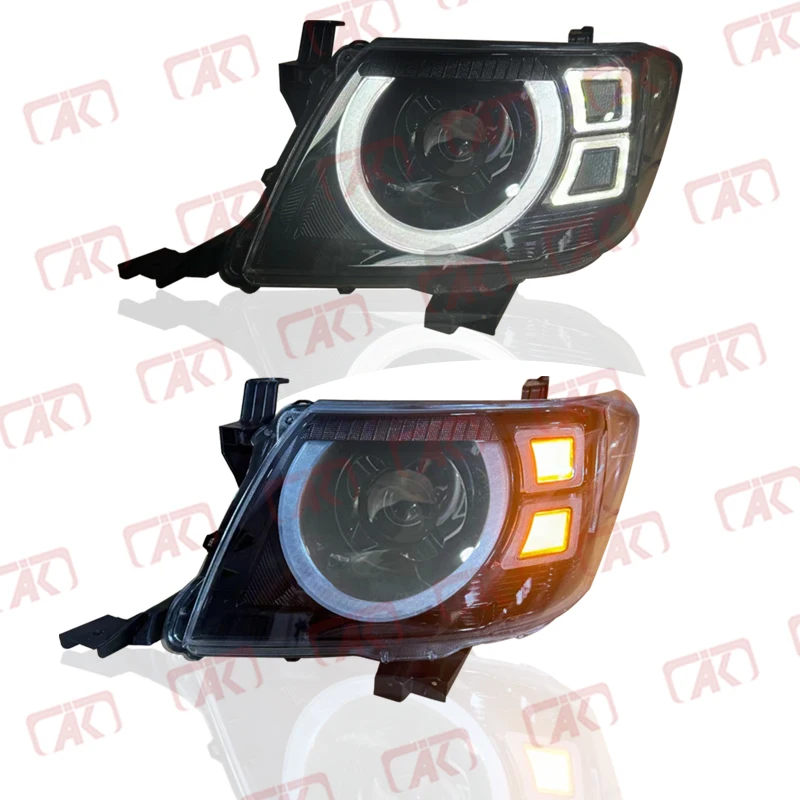 Modified Led Front Headlights Head Lamp Light for Toyota Hilux Vigo SR5 MK6 N70 Pickup 2005-2011 2012-2015