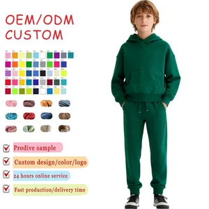 Winter Custom Kids Baby Boy Two Piece Hoodies Tracksuit Outfits Jogger Baby Clothing Sets for Winter