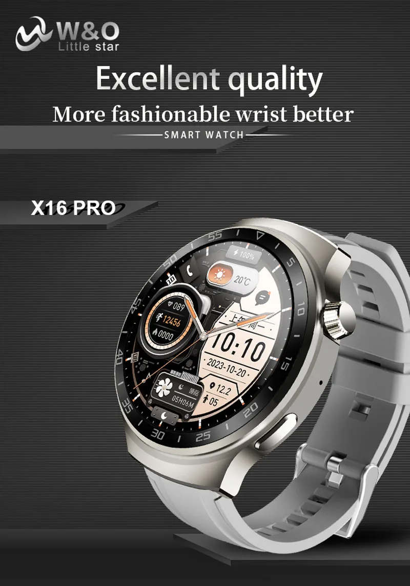 X16 Pro Smart Watch 2023 Nfc Ali Pay Fitness Tracker Wireless Charging