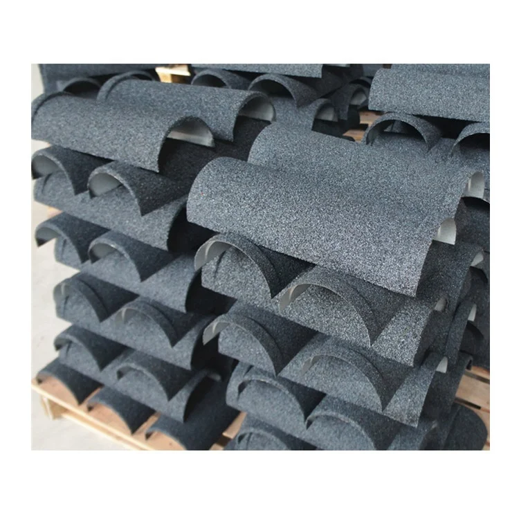 Relitop Factory Stone Coated Step Tile Roofing Sheet Accessories Circular Hip Bent Tiles Barrel Roofing Ridge Tile
