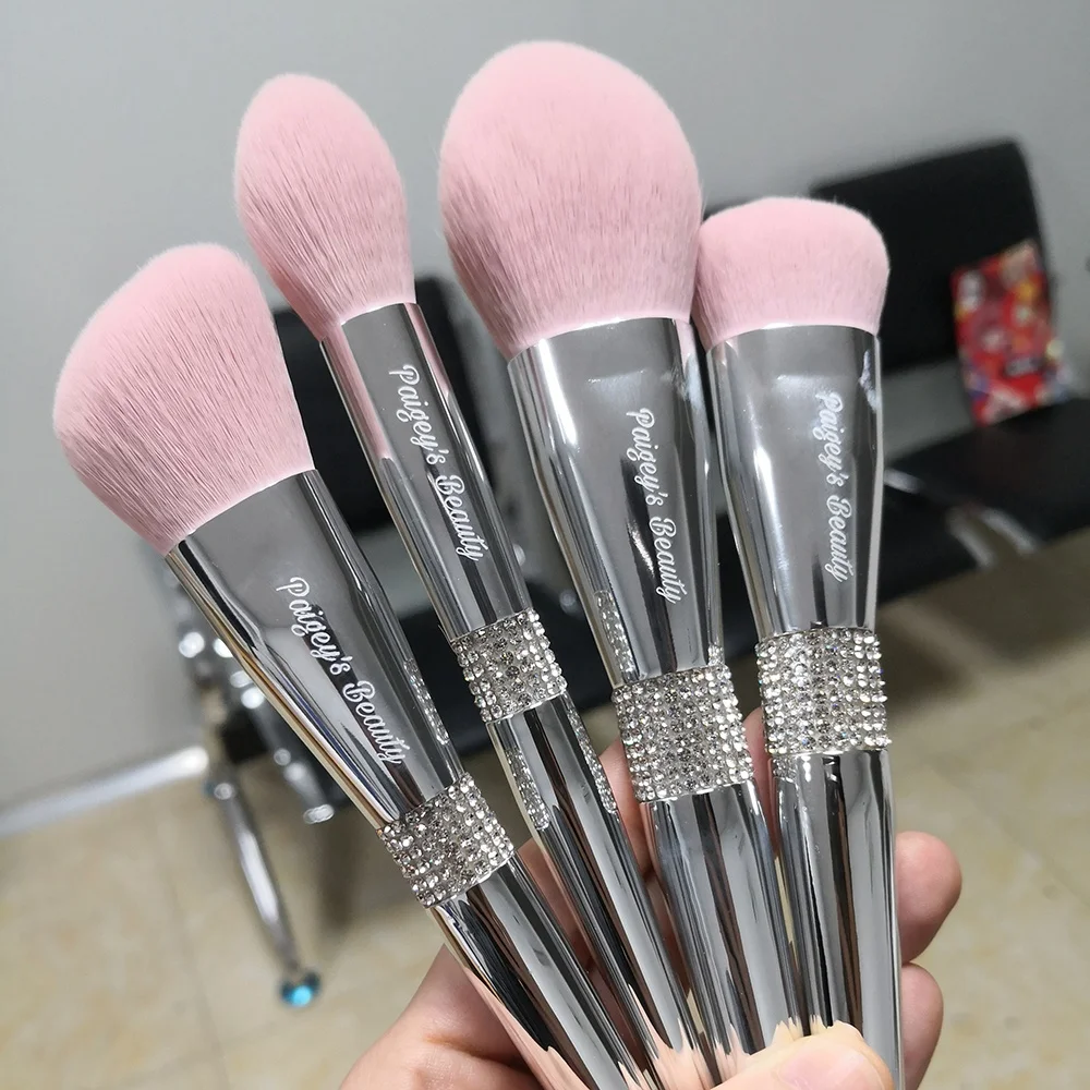 Best Seller Pink Synthetic Makeup Brushes 9pcs Makeup Brush Set Private