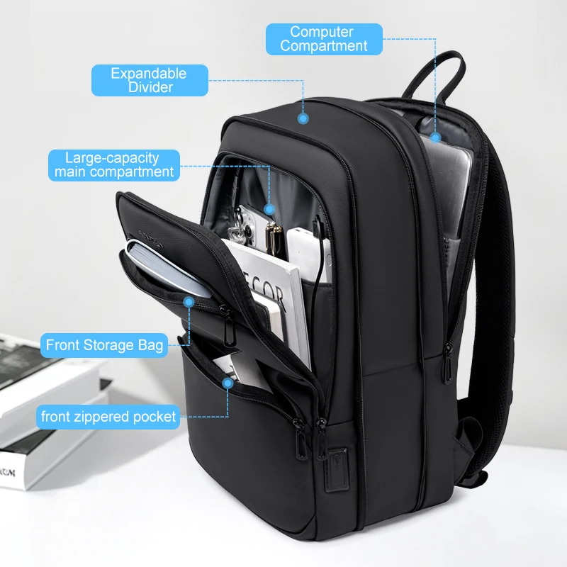 Lightweight Laptop Backpack Business Commuter Backpack Men's Lightweight Multi-Functional Waterproof Backpack Customizable