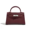 Car white line wine red (silver buckle)