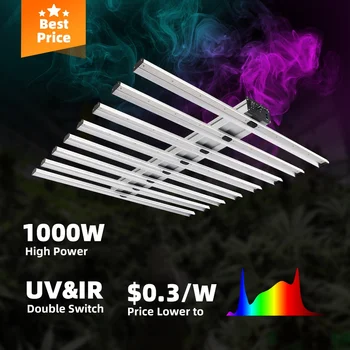 New Horticulture Indoor Plant 1000W Adjust Spectrum UV IR Switch Commercial Dimmable Full Spectrum Led Grow Light Lamp Bar